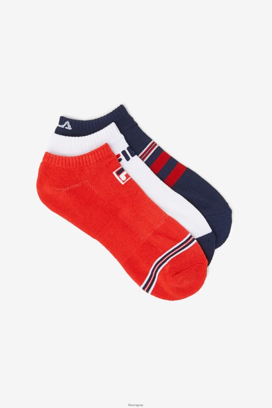 Armada FILA Calcetines fila invisibles a rayas azul marino para hombre, paquete de 3 6L8PR21090