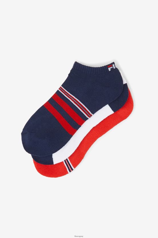 Armada FILA Calcetines fila invisibles a rayas azul marino para hombre, paquete de 3 6L8PR21090