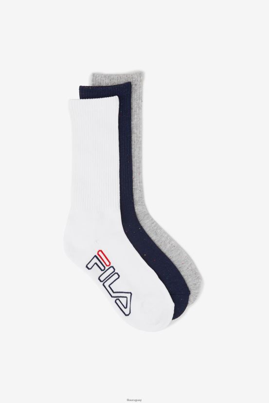 Armada FILA Calcetines fila moteados azul marino para mujer, paquete de 3 6L8PR21018
