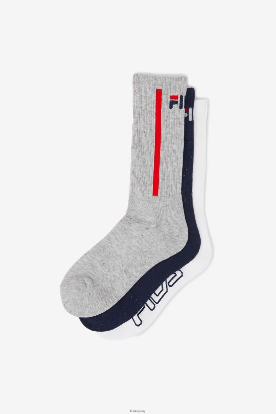 Armada FILA Calcetines fila moteados azul marino para mujer, paquete de 3 6L8PR21018