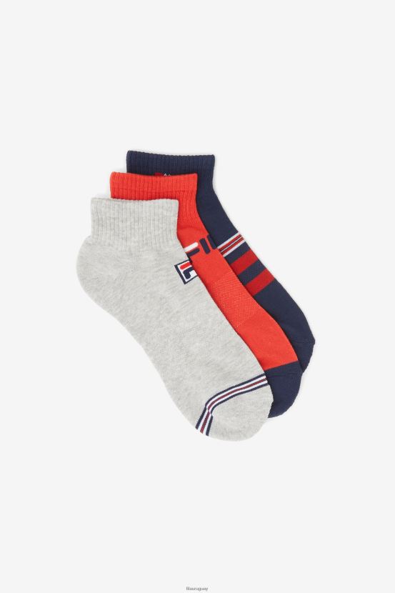 Armada FILA calcetines cortos a rayas para hombre paquete de 3 azul marino fila 6L8PR21091