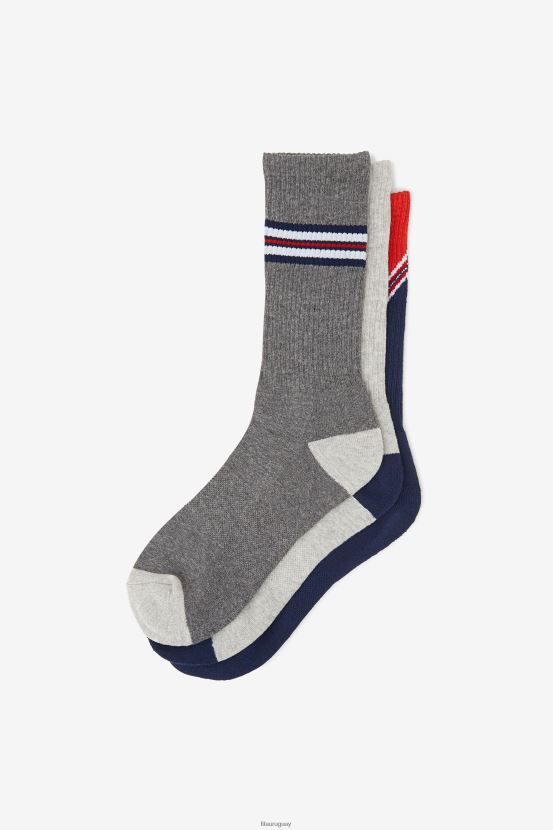 Armada FILA calcetines fila chevron para hombre, paquete de 3, azul marino 6L8PR21015