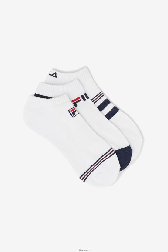 blanco FILA Calcetines invisibles a rayas fila para hombre blancos, paquete de 3 6L8PR21089