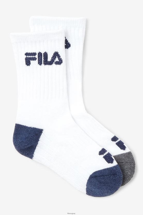 blanco FILA calcetines deportivos acolchados para niños paquete de 6 fila blanco 6L8PR21073