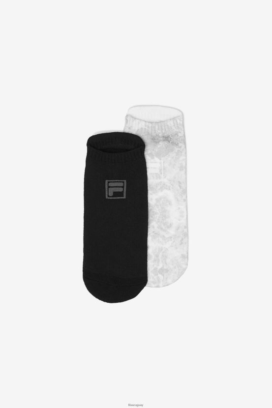 gris multicolor FILA calcetines de agarre teñido anudado para mujer, paquete de 2, gris multi fila 6L8PR21079