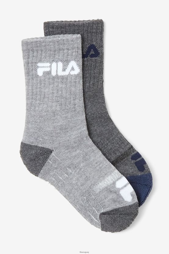 gris multicolor FILA fila calcetines grises multi acolchados para niños, paquete de 6 6L8PR21072