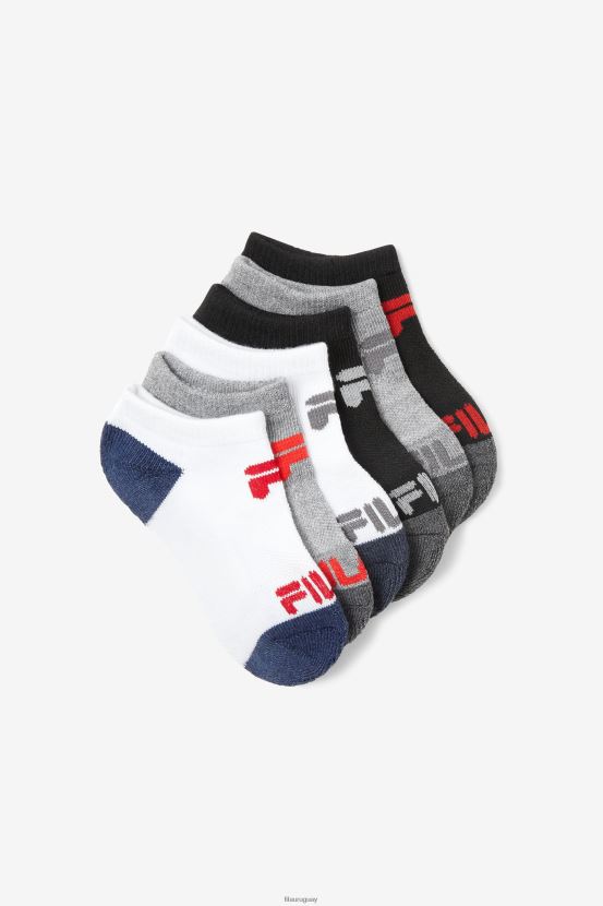 multi FILA calcetines invisibles acolchados para niños paquete de 10 fila 6L8PR21068