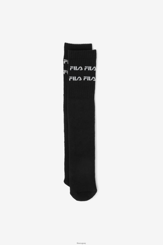 negro FILA Calcetines altos hasta la rodilla con logo de doble línea fila negro 6L8PR21011