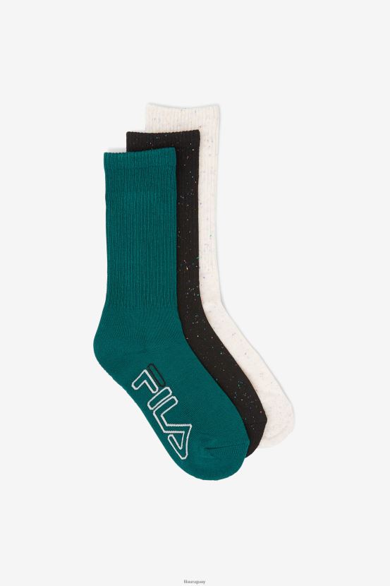 negro FILA Calcetines fila moteados con rayas moteadas para mujer en negro, paquete de 3 6L8PR21017