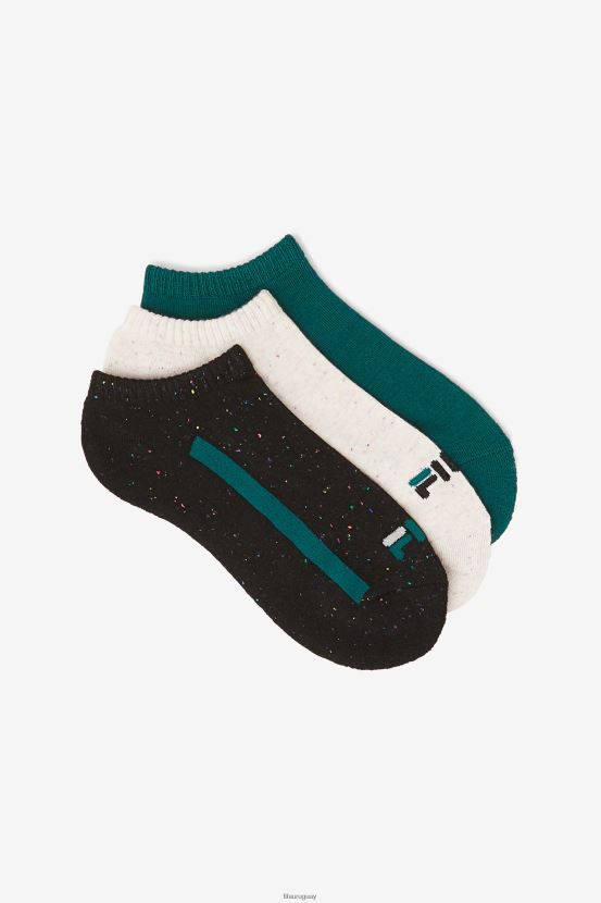 negro FILA calcetines invisibles con rayas moteadas para mujer, paquete de 3 fila negro 6L8PR21094