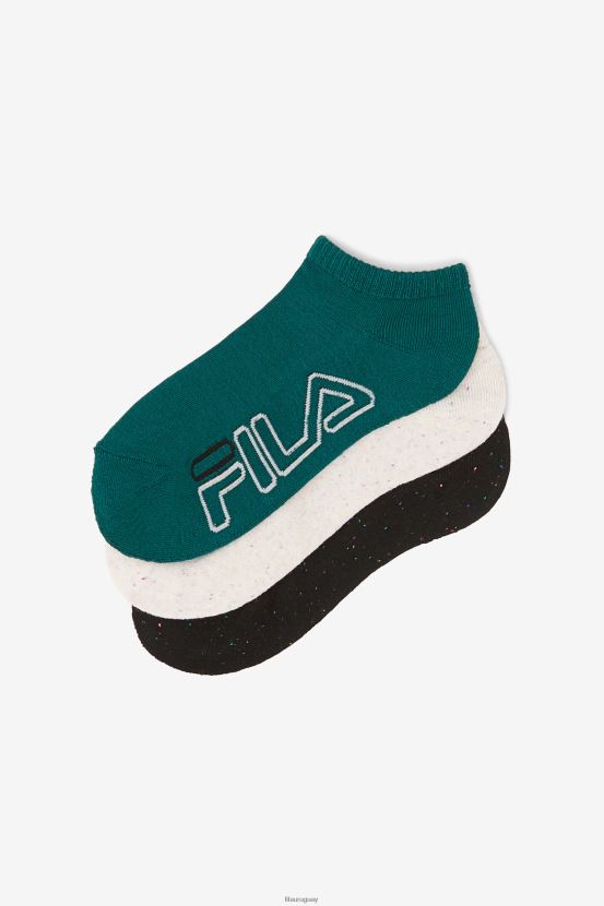 negro FILA calcetines invisibles con rayas moteadas para mujer, paquete de 3 fila negro 6L8PR21094