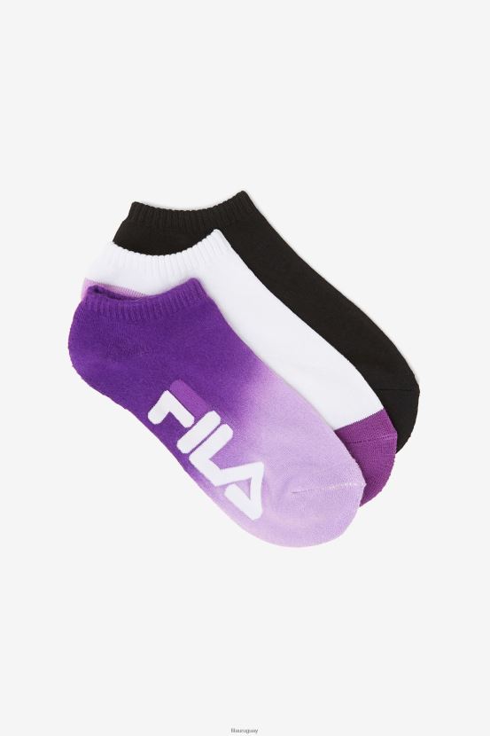 púrpura FILA calcetines invisibles dip tinte para mujer paquete de 3 fila morado 6L8PR21085