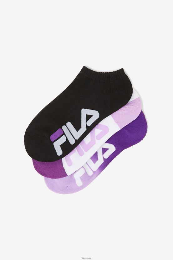 púrpura FILA calcetines invisibles dip tinte para mujer paquete de 3 fila morado 6L8PR21085