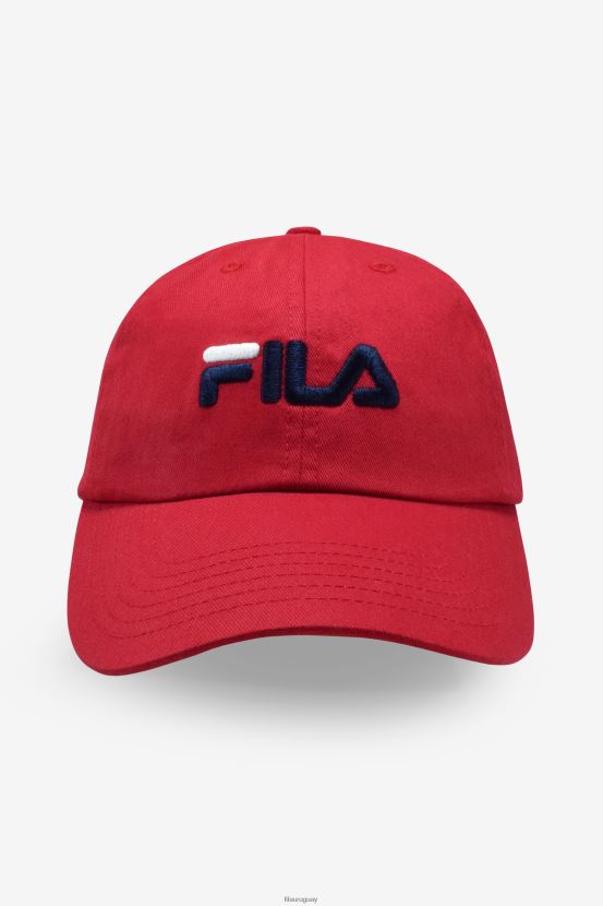 rojo FILA gorra de béisbol fila roja con logo bordado 6L8PR2999