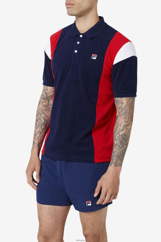 azul marino/rojo/blanco FILA polo fila astro terry azul marino/rojo/blanco 6L8PR2253
