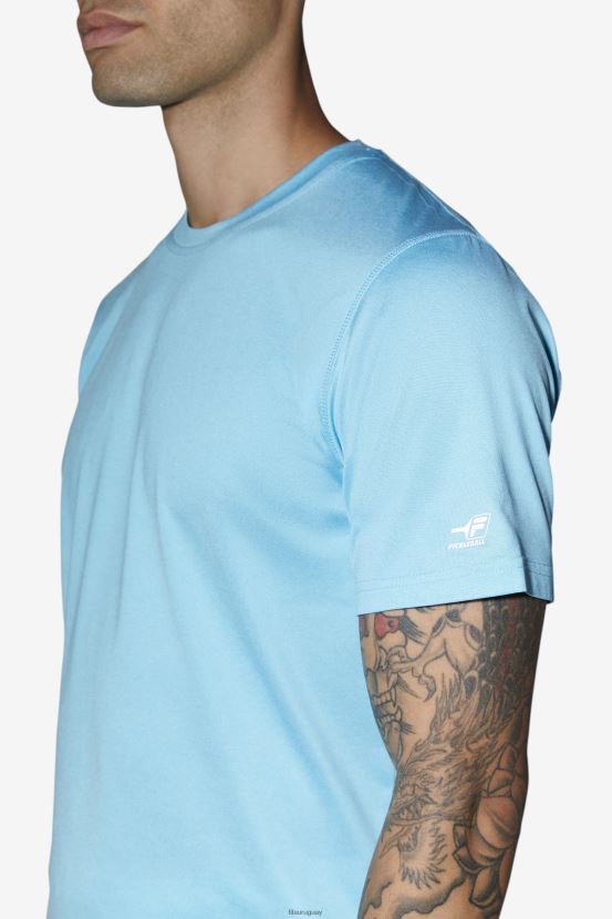 brezo de pescado azul FILA tripulación con dobladillo festoneado blue fish heather fila pickleball 6L8PR21107