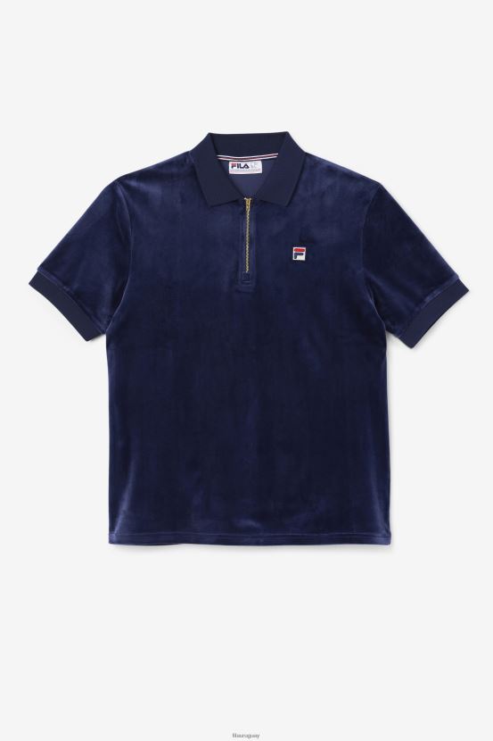 fil una marina FILA fila fil a polo de terciopelo azul marino devon 6L8PR2412