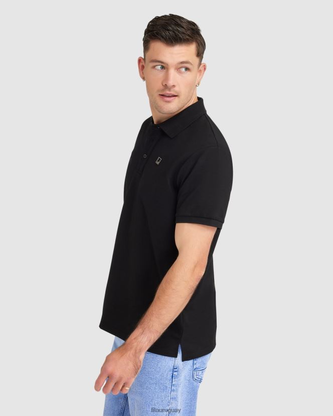 negro FILA polo fila hombre negro 6L8PR22343