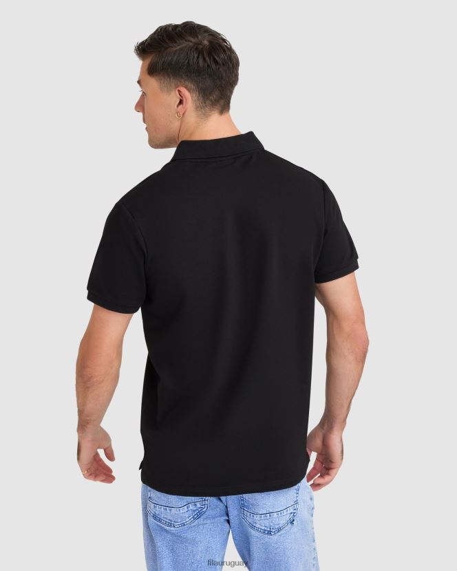 negro FILA polo fila hombre negro 6L8PR22343