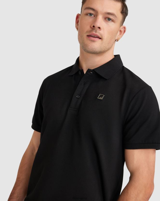 negro FILA polo fila hombre negro 6L8PR22343