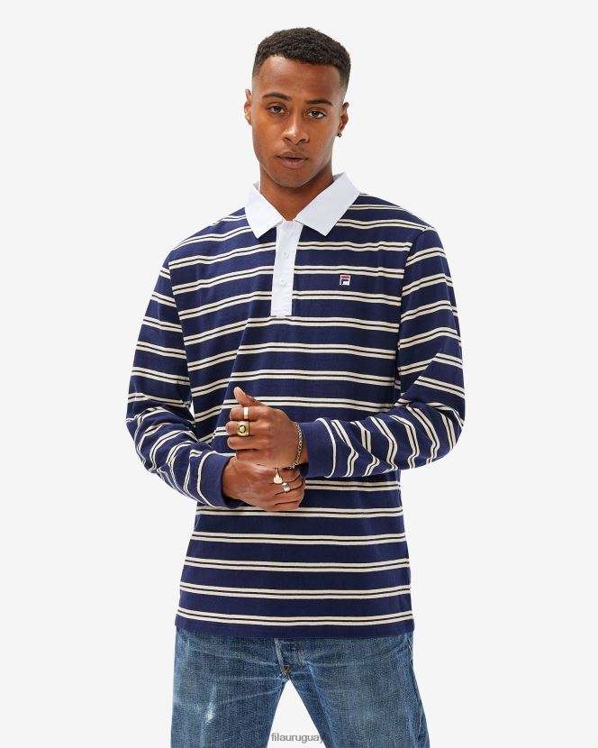 nueva marina FILA Polo rugby fila new azul marino para hombre 6L8PR22566