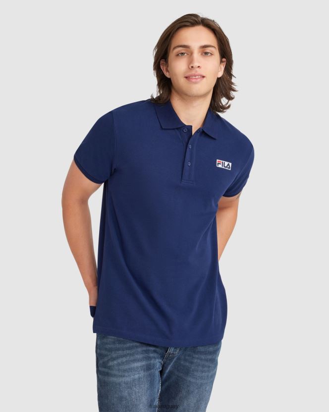 nueva marina FILA polo fila asher hombre nuevo azul marino 6L8PR22371