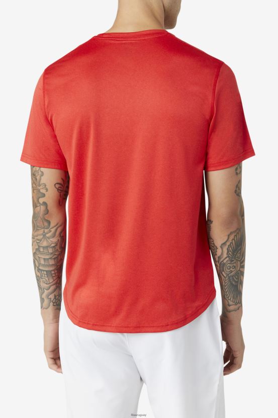 rojo FILA fila roja pickleball con dobladillo festoneado 6L8PR21108