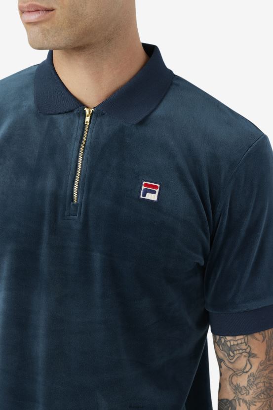 verde azulado FILA polo fila devon velour verde azulado 6L8PR2411