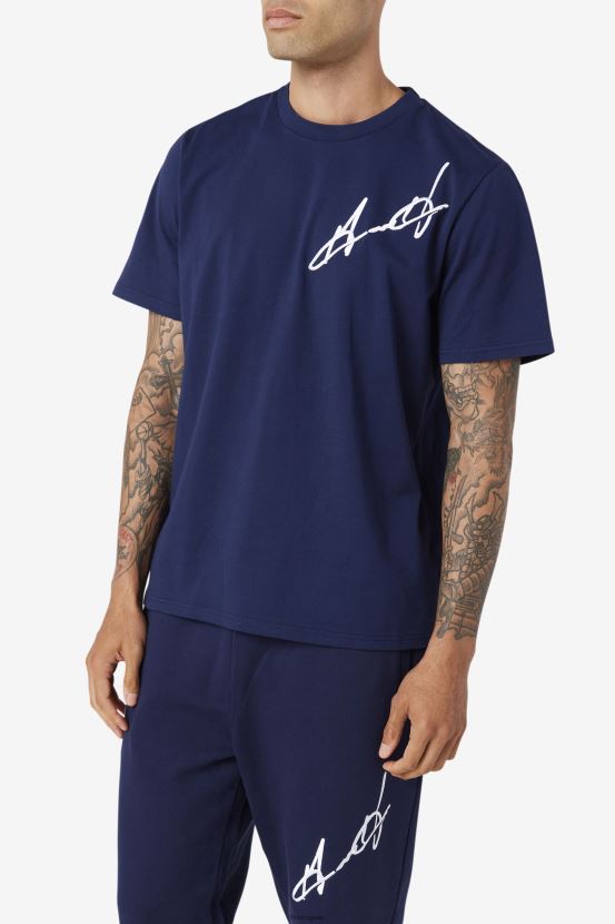 Armada FILA camiseta fila azul marino Grant Hill Cormac 6L8PR2226