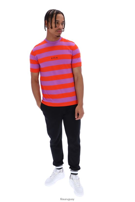 FILA fila barney camiseta unisex extragrande a rayas 6L8PR23259