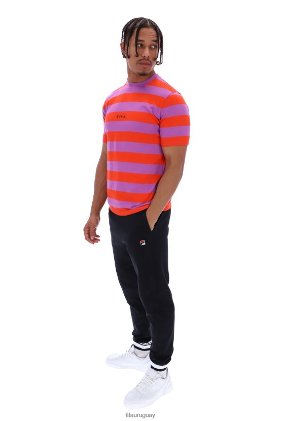 FILA fila barney camiseta unisex extragrande a rayas 6L8PR23259