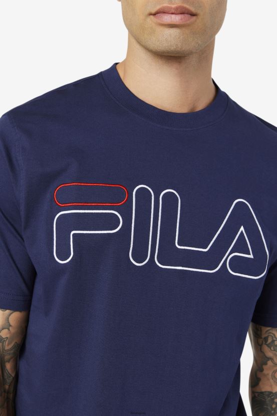 azul marino/blanco/rojo FILA camiseta fila borough azul marino/blanco/rojo 6L8PR2279