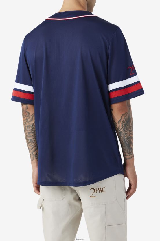 azul marino/rojo/blanco FILA Camiseta de béisbol 2pac fila azul marino/rojo/blanco 6L8PR2212