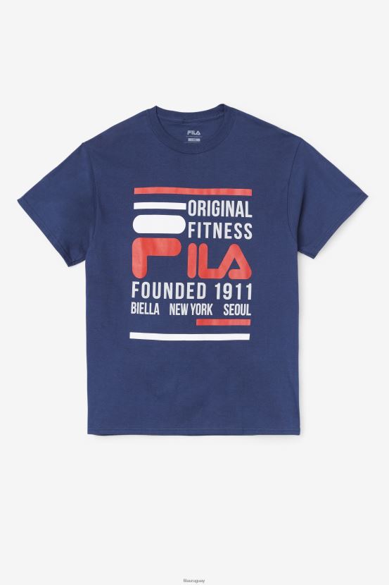 azul marino/rojo/blanco FILA camiseta fitness original azul marino/rojo/blanco fila 6L8PR2353