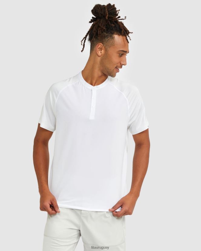 blanco FILA Camiseta fila henley de cuello alto para hombre blanca 6L8PR22527