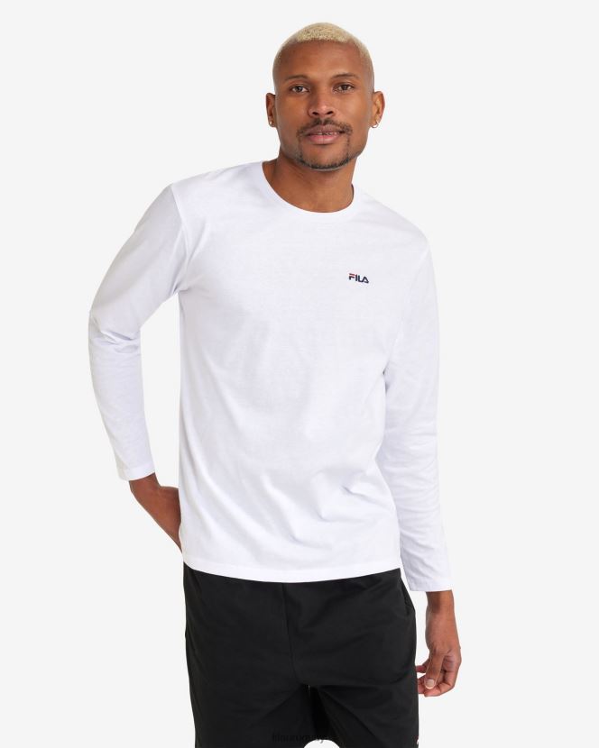 blanco FILA camiseta blanca básica l/s para hombre fila 6L8PR22550