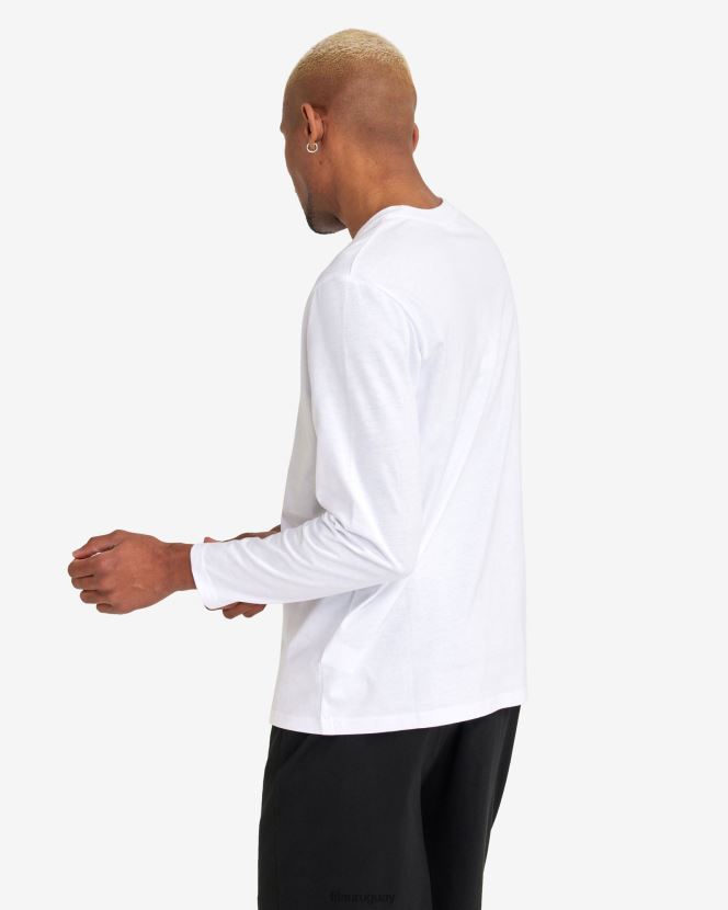 blanco FILA camiseta blanca básica l/s para hombre fila 6L8PR22550