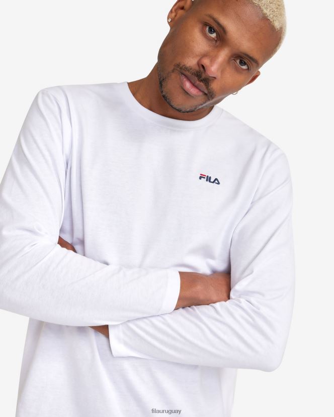 blanco FILA camiseta blanca básica l/s para hombre fila 6L8PR22550