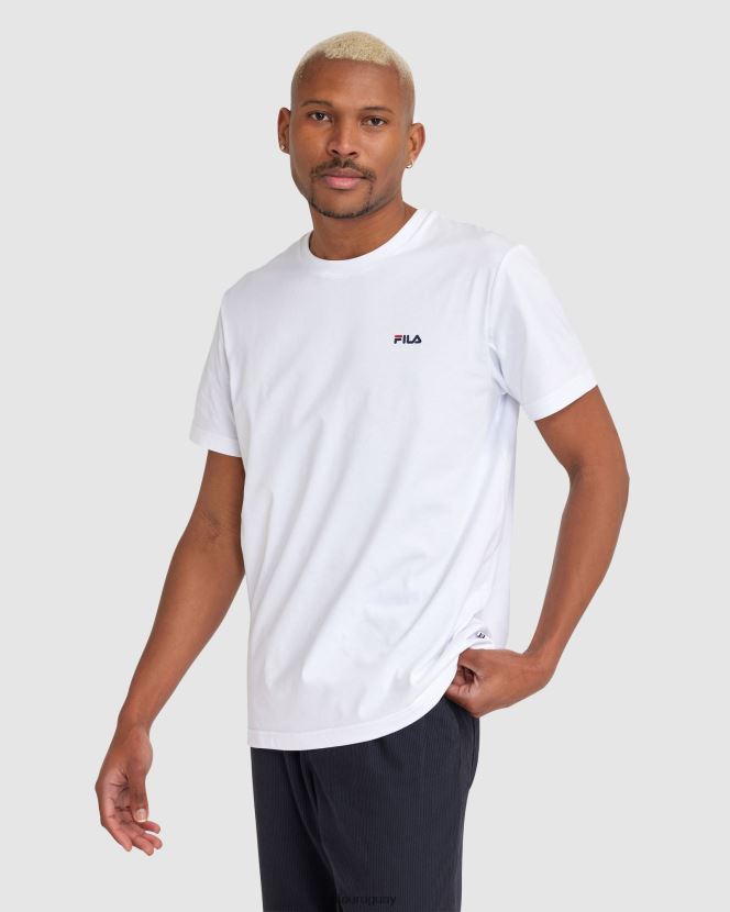 blanco FILA camiseta clásica unisex 2 fila blanca 6L8PR22465