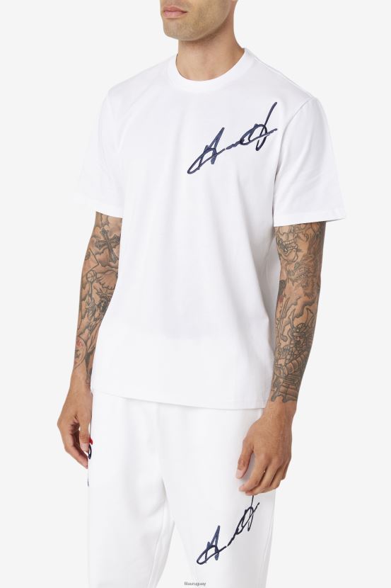 blanco FILA camiseta fila blanca Grant Hill Cormac 6L8PR2228