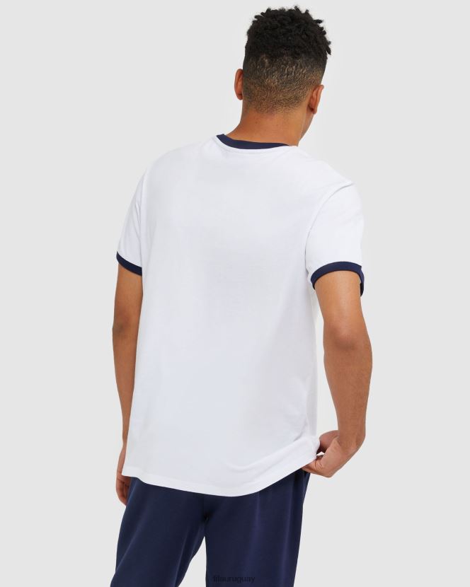 blanco FILA camiseta fila blanca clásica para hombre 6L8PR22476