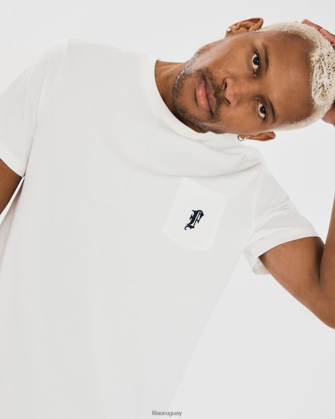 blanco FILA camiseta fila blanca raven hombre 6L8PR22356