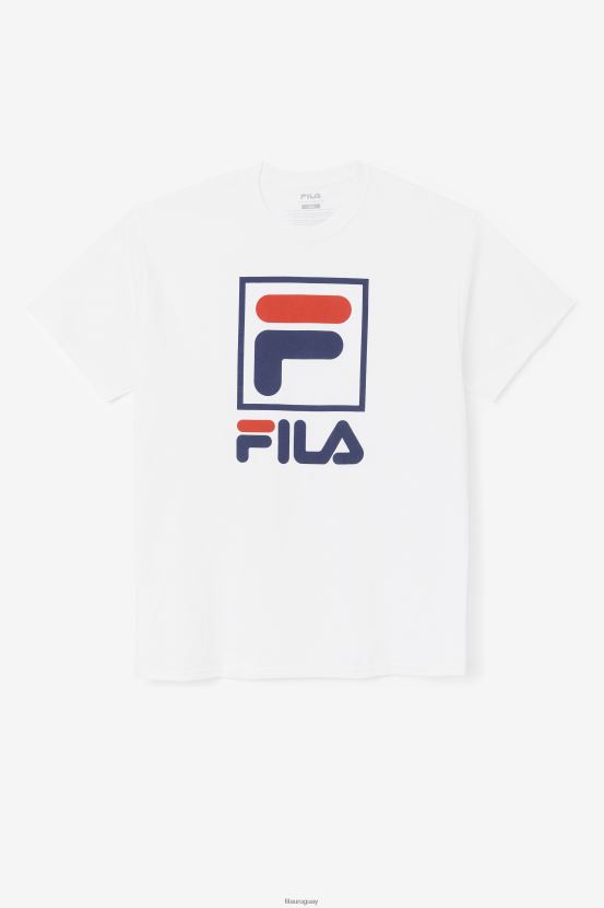 blanco/azul marino/rojo FILA camiseta fila stacked blanca/azul marino/roja 6L8PR2303