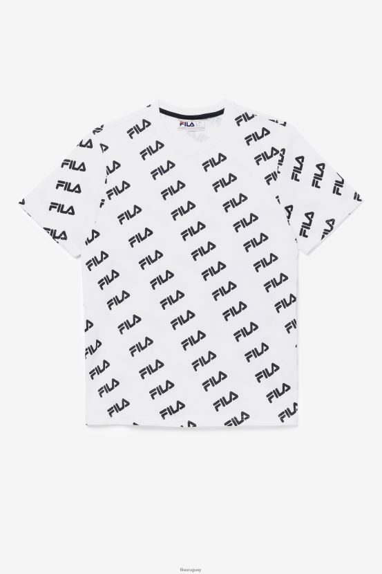blanco negro FILA camiseta con logo diagonal blanco/negro fila 6L8PR2407