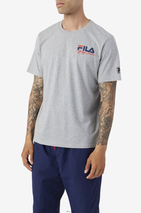 cuero gris FILA camiseta fila bevans park gris jaspeado 6L8PR2390