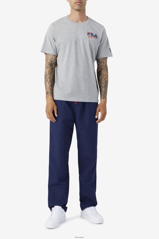 cuero gris FILA camiseta fila bevans park gris jaspeado 6L8PR2390
