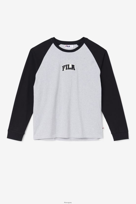 gris claro jaspeado/negro FILA camiseta raglán chet fila gris claro jaspeado/negro 6L8PR2308