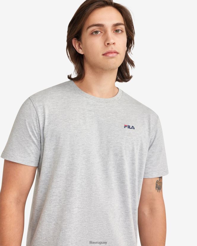 marga plateada FILA camiseta básica hombre silver marle fila 6L8PR22334