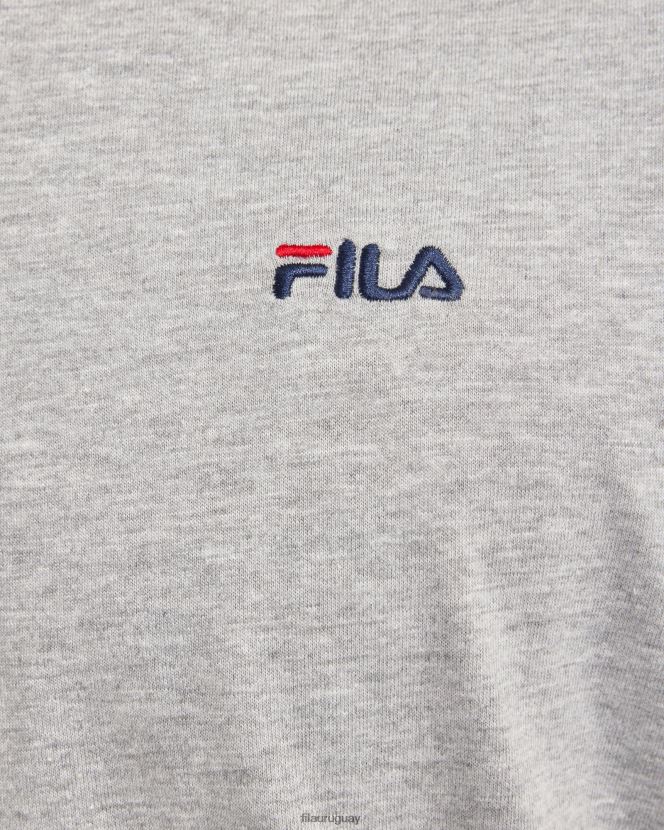 marga plateada FILA camiseta básica hombre silver marle fila 6L8PR22334