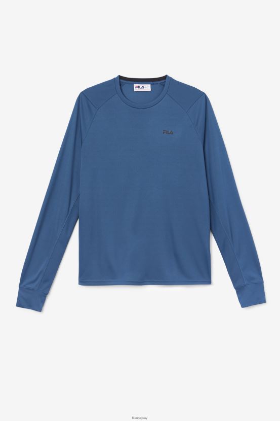 mayólica azul/negro FILA fila jazam manga larga tripulación mayólica azul/negro 6L8PR2247